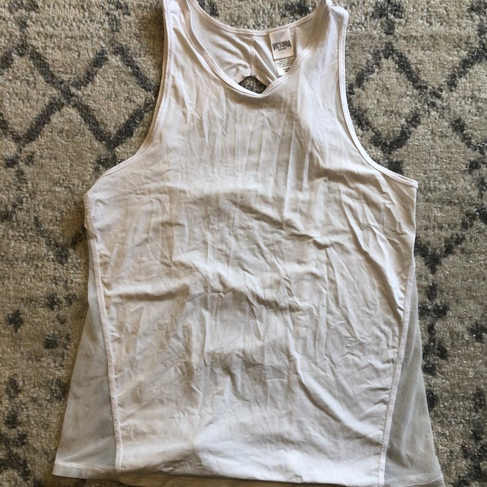 Victoria Sport Workout Tank Top with Mesh Cutouts